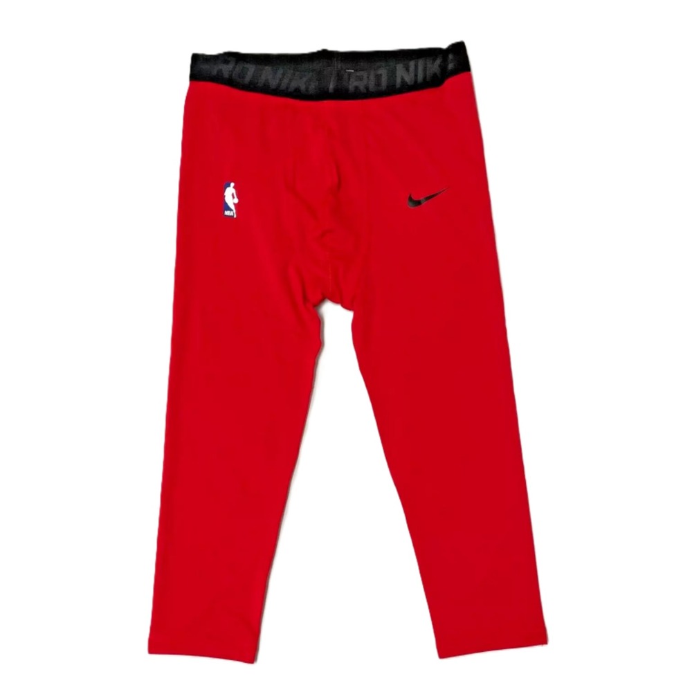 Nike Pro NBA Compression Leggings Mens 2XLT Red Activewear Tights AJ1163-657